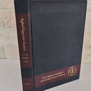 1970s Applied Regression Analysis Textbook, Vintage Probability Mathematics